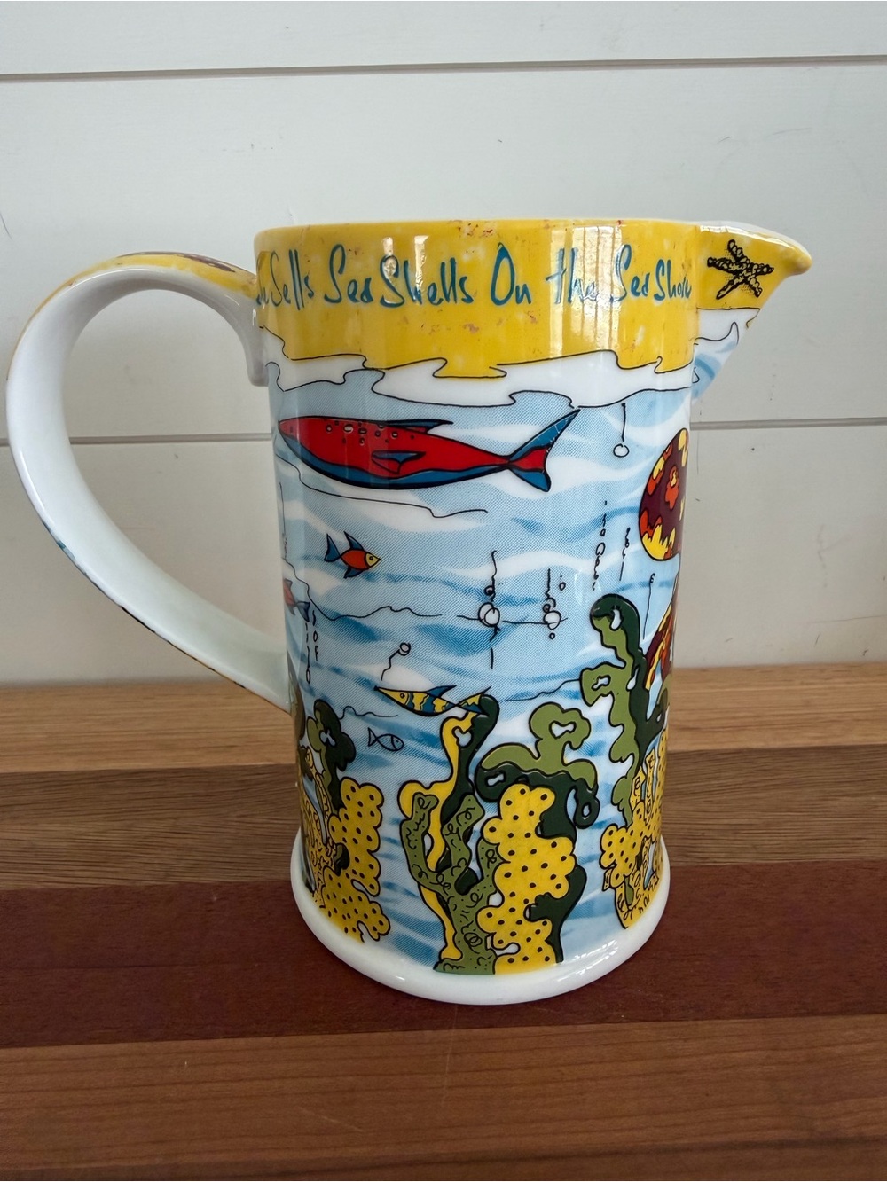Cardew Design “Sea Shells” Pitcher Beachy Nautical Whimsical
